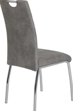 Stuhl Susi 4er Set grau Vintage Microfaser B/H/T: ca. 44x98x61 cm