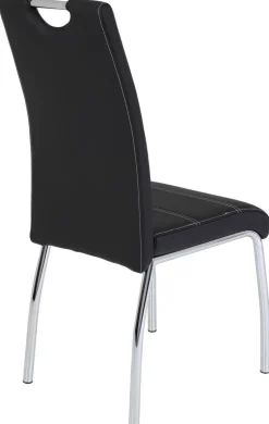 Stuhl Susi 4er Set schwarz Kunstleder B/H/T: ca. 44x98x61 cm