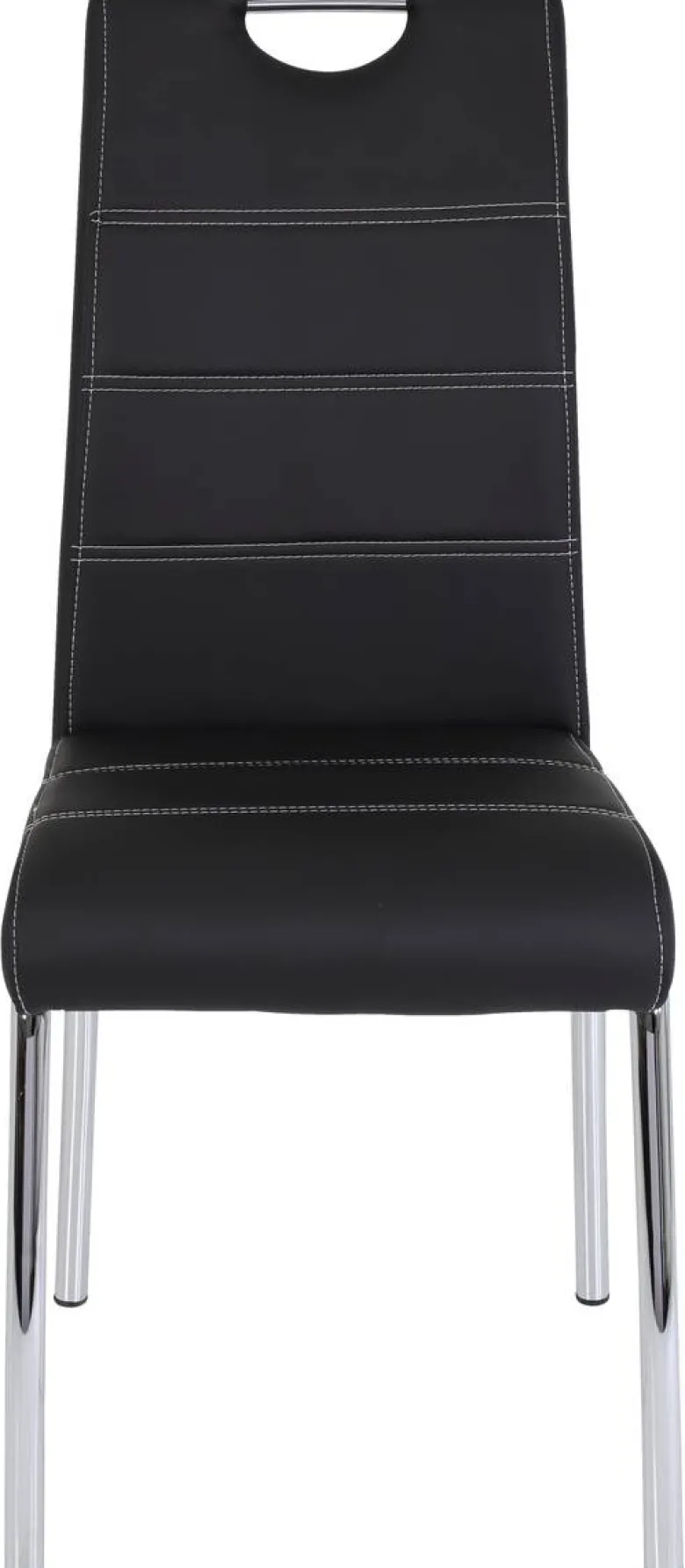 Stuhl Susi 4er Set schwarz Kunstleder B/H/T: ca. 44x98x61 cm