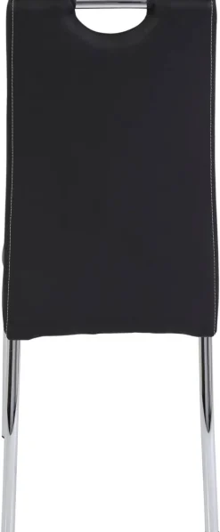 Stuhl Susi 4er Set schwarz Kunstleder B/H/T: ca. 44x98x61 cm
