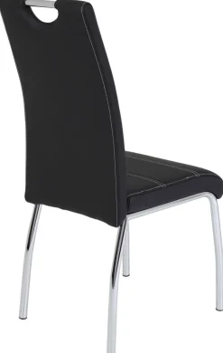 Stuhl Susi 2er Set schwarz Kunstleder B/H/T: ca. 44x98x61 cm