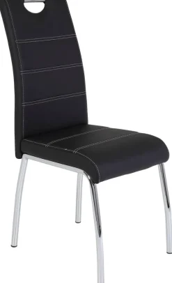 Stuhl Susi 2er Set schwarz Kunstleder B/H/T: ca. 44x98x61 cm