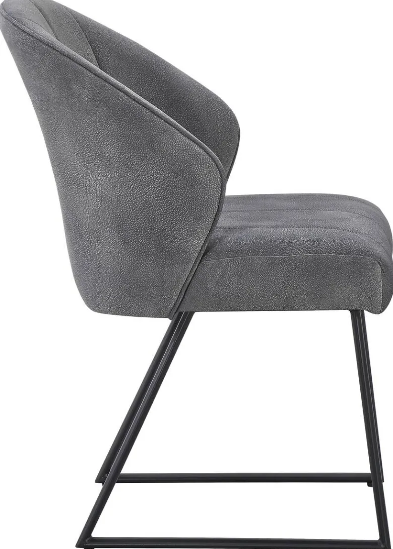 Stuhl Sven grau Microfaser B/H/T: ca. 56,5x80x60 cm