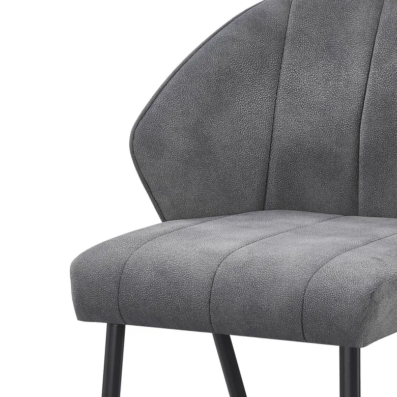 Stuhl Sven grau Microfaser B/H/T: ca. 56,5x80x60 cm