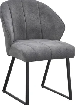 Stuhl Sven grau Microfaser B/H/T: ca. 56,5x80x60 cm