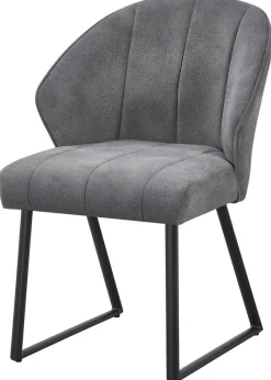 Stuhl Sven grau Microfaser B/H/T: ca. 56,5x80x60 cm