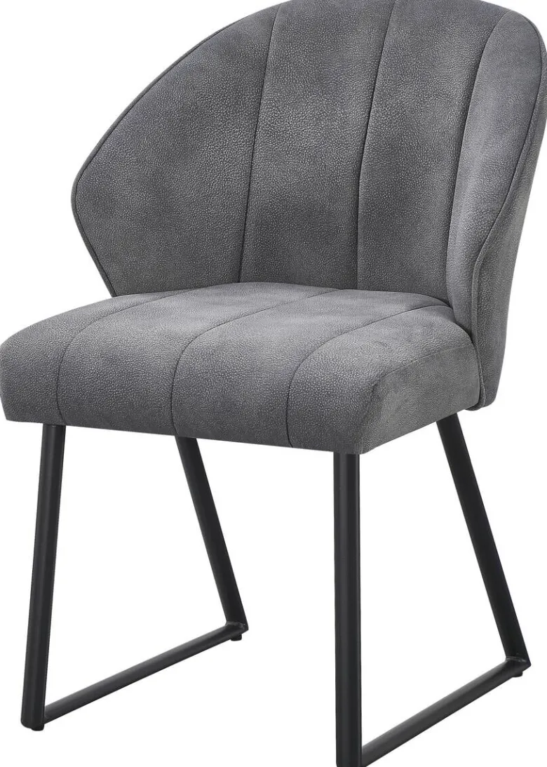 Stuhl Sven grau Microfaser B/H/T: ca. 56,5x80x60 cm