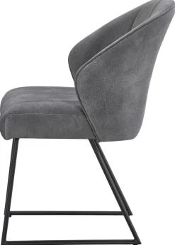 Stuhl Sven grau Microfaser B/H/T: ca. 56,5x80x60 cm