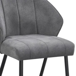 Stuhl Sven grau Microfaser B/H/T: ca. 56,5x80x60 cm