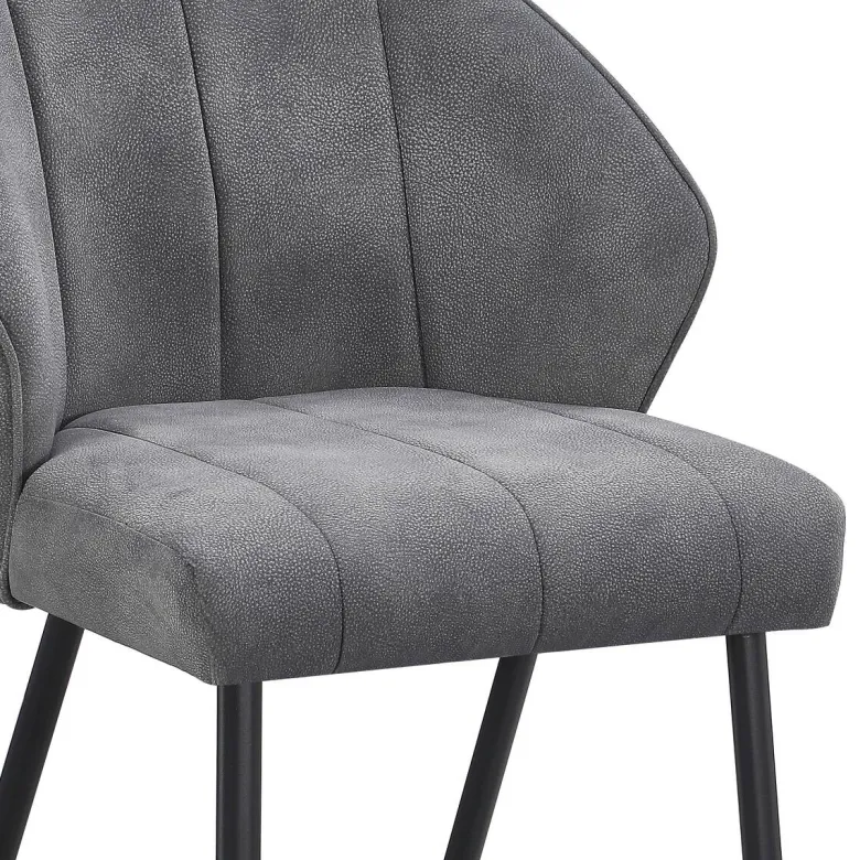 Stuhl Sven grau Microfaser B/H/T: ca. 56,5x80x60 cm