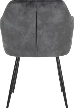 Stuhl Tina 2er Set anthrazit Vintage Samtoptik B/H/T: ca. 56x81x62 cm