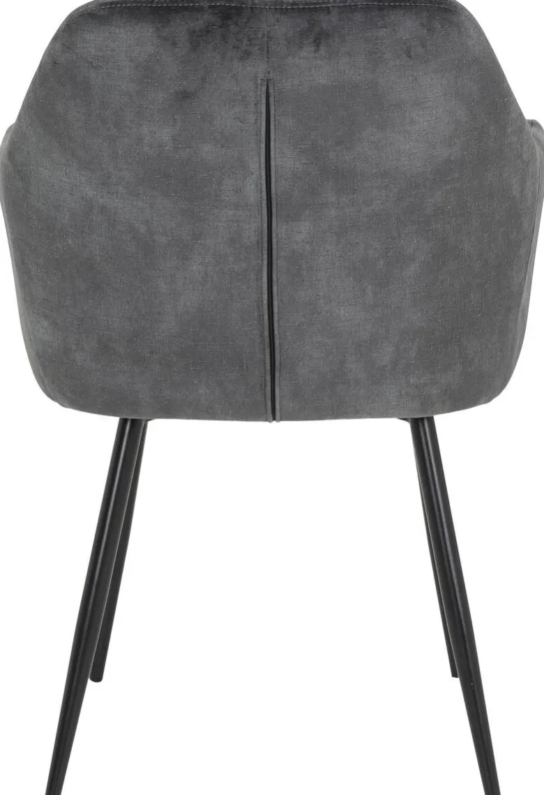Stuhl Tina 2er Set anthrazit Vintage Samtoptik B/H/T: ca. 56x81x62 cm