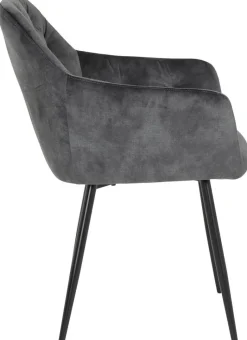 Stuhl Tina 2er Set anthrazit Vintage Samtoptik B/H/T: ca. 56x81x62 cm