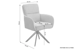 Stuhl TINO, 2er-Set schwarz grau Metall Microfaser B/H/T: ca. 62x94x70 cm