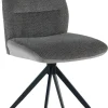 Stuhl Turin grau Webstoff Samtoptik B/H/T: ca. 48x87x50 cm