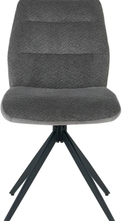 Stuhl Turin grau Webstoff Samtoptik B/H/T: ca. 48x87x50 cm