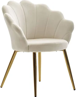 Stuhl weiß Stoff B/H/T: ca. 47,5x80x53 cm