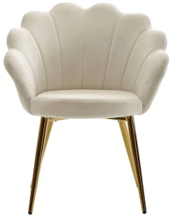 Stuhl weiß Stoff B/H/T: ca. 47,5x80x53 cm