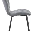 Stuhl Zoe grau Samtoptik B/H/T: ca. 45x85x58 cm