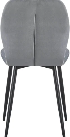 Stuhl Zoe grau Samtoptik B/H/T: ca. 45x85x58 cm