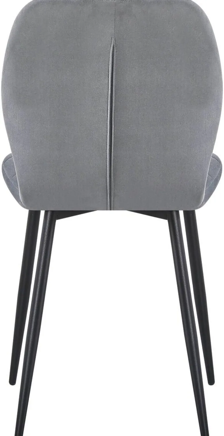 Stuhl Zoe grau Samtoptik B/H/T: ca. 45x85x58 cm