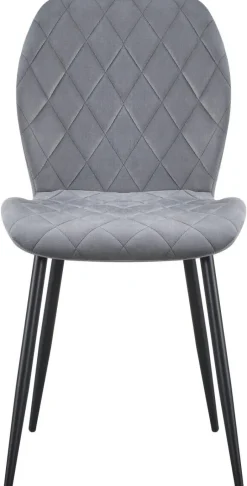 Stuhl Zoe grau Samtoptik B/H/T: ca. 45x85x58 cm