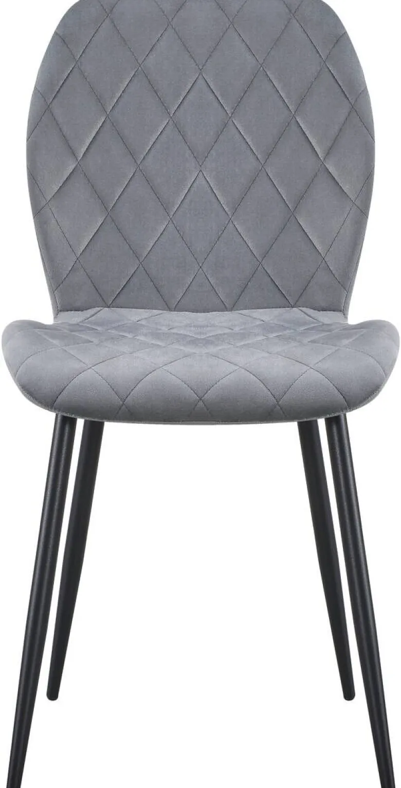 Stuhl Zoe grau Samtoptik B/H/T: ca. 45x85x58 cm