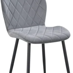 Stuhl Zoe grau Samtoptik B/H/T: ca. 45x85x58 cm
