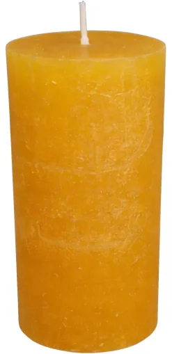 Stumpenkerze orange H/D: ca. 12x6,8 cm