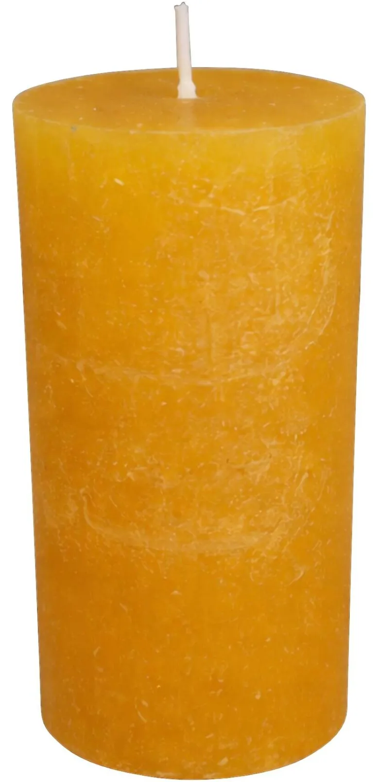 Stumpenkerze orange H/D: ca. 12x6,8 cm