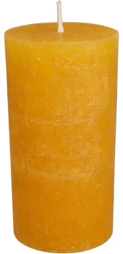 Stumpenkerze orange H/D: ca. 9x6,8 cm