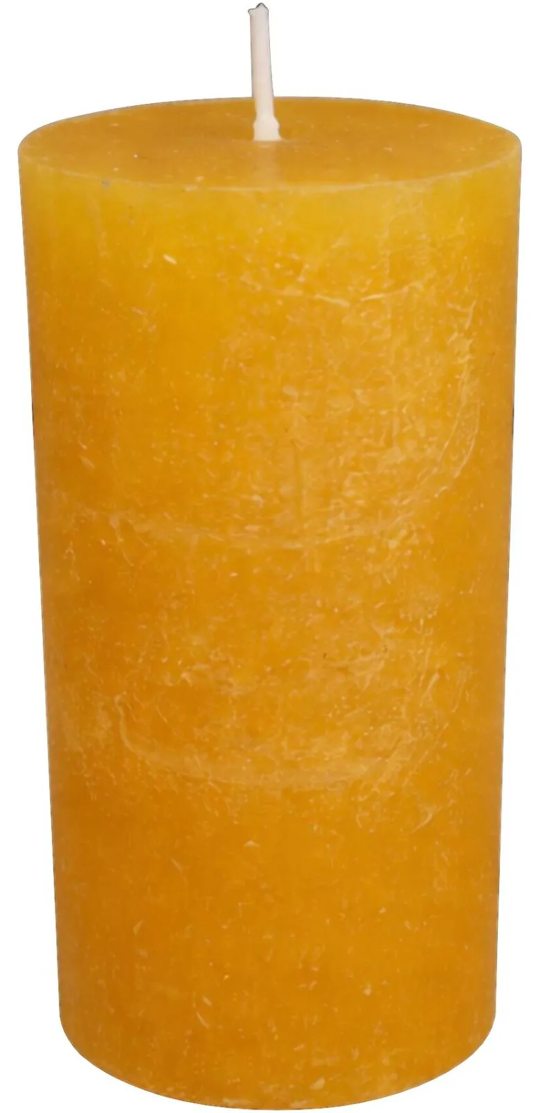 Stumpenkerze orange H/D: ca. 9x6,8 cm