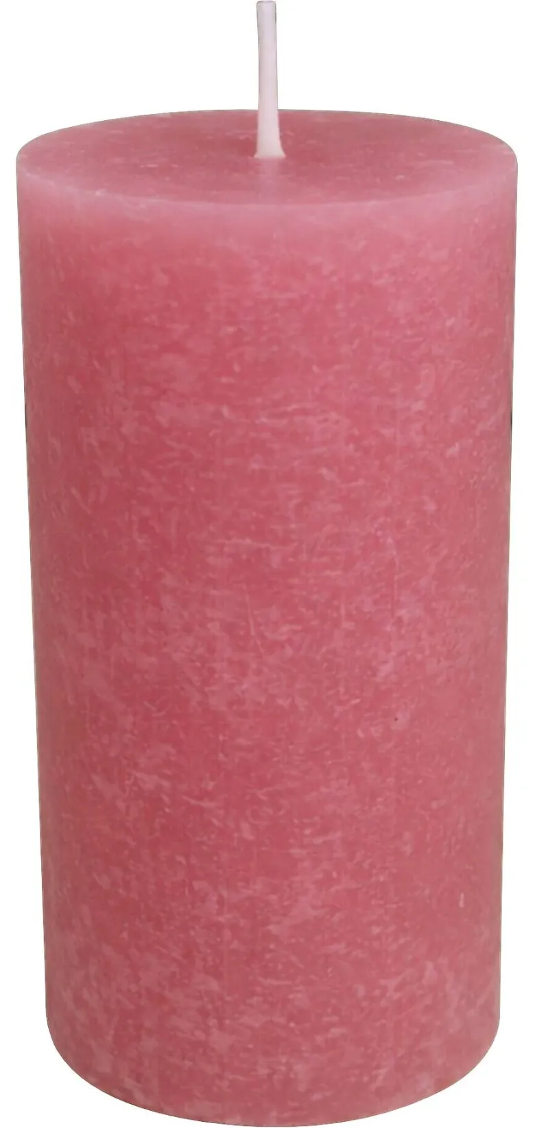 Stumpenkerze rosé H/D: ca. 9x6,8 cm