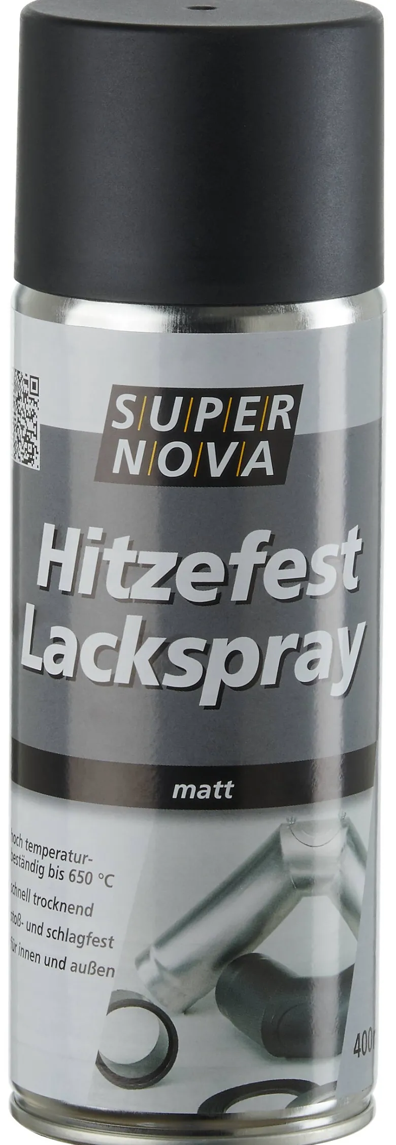 Super-Nova Lackspray Hitzefest schwarz matt ca. 0,4 l