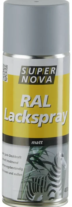 Super-Nova Lackspray Silbergrau seidenmatt ca. 0,4 l