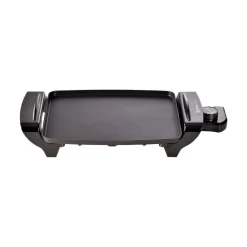 SWISS HOME Grillplatte schwarz Aluminium B/H/L: ca. 10,2x22,8x38,6 cm