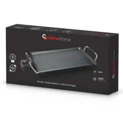 SWISS HOME Grillplatte SH-6629-S schwarz Aluminium B/H/L: ca. 27x11x52,5 cm