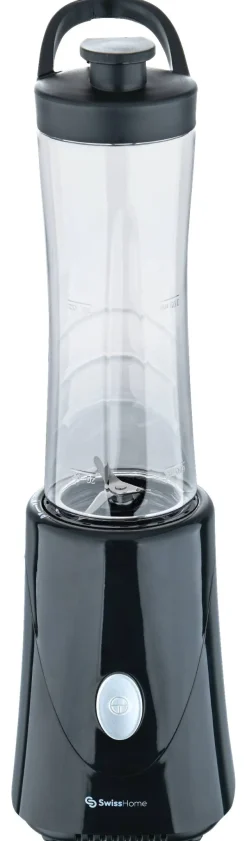 SWISS HOME Reise-Blender schwarz Edelstahl B/H/L: ca. 12x24,5x20,5 cm