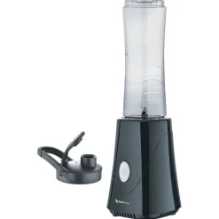 SWISS HOME Reise-Blender schwarz Edelstahl B/H/L: ca. 12x24,5x20,5 cm