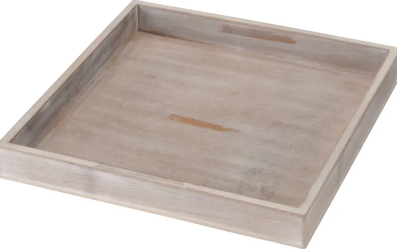 Tablett natur Holz B/H/L: ca. 25x3x25 cm