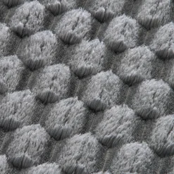 Tagesdecke Wabe Flanell anthrazit Polyester B/L: ca. 200x230 cm