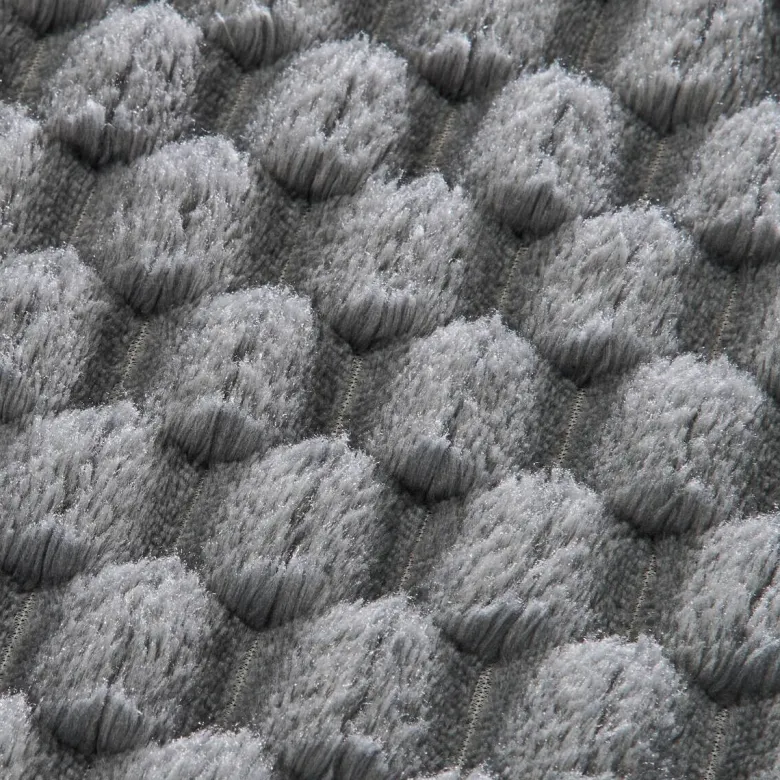 Tagesdecke Wabe Flanell anthrazit Polyester B/L: ca. 200x230 cm