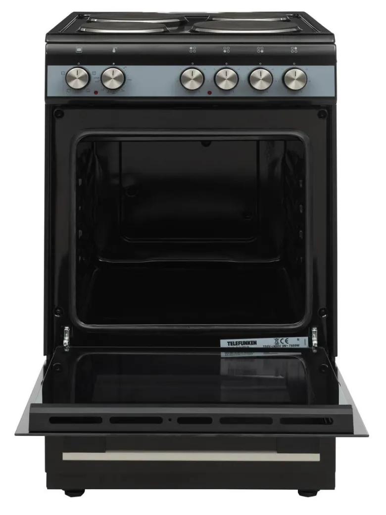 TELEFUNKEN Standherd 50cm mit Massekochfeld TF-FS-5060-H4 schwarz B/H/T: ca. 50x85x60 cm