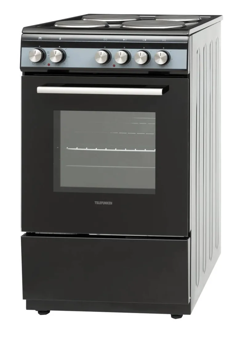 TELEFUNKEN Standherd 50cm mit Massekochfeld TF-FS-5060-H4 schwarz B/H/T: ca. 50x85x60 cm