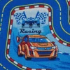 Teppichboden Racers blau B: ca. 400 cm pro m²