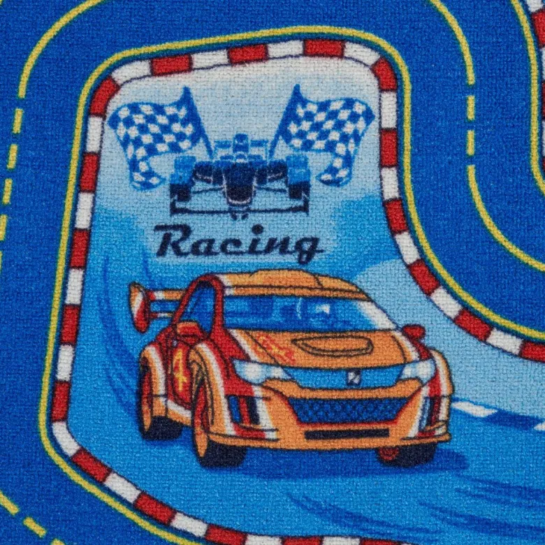 Teppichboden Racers blau B: ca. 400 cm pro m²