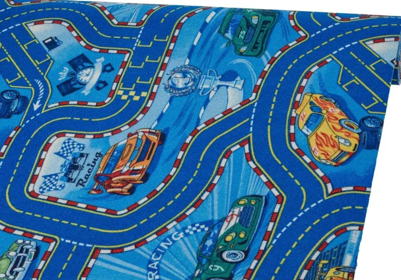Teppichboden Racers blau B: ca. 400 cm pro m²