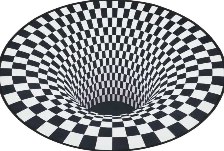 Teppich Illusion schwarz D: ca. 100 cm