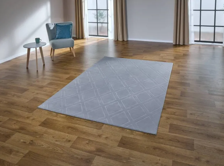 Teppich Monaco silber B/L: ca. 80x150 cm