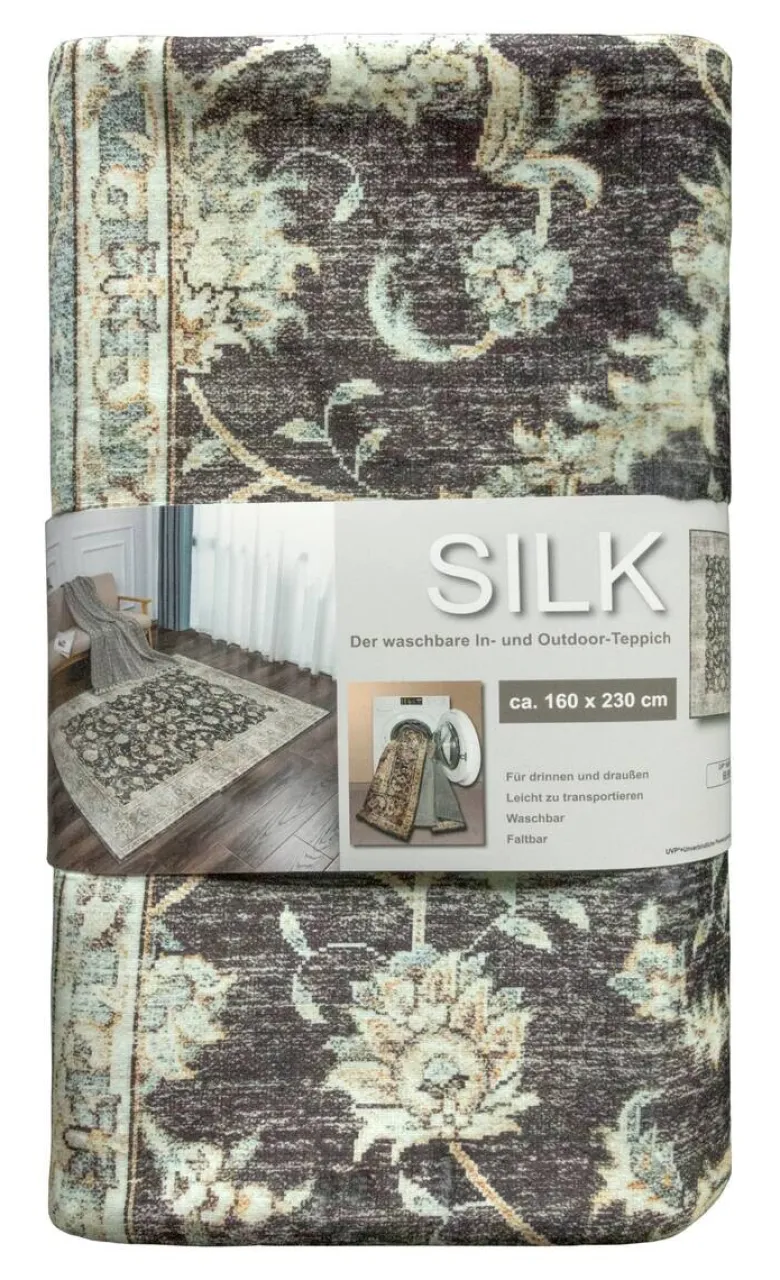 Teppich Silk grau B/L: ca. 200x290 cm